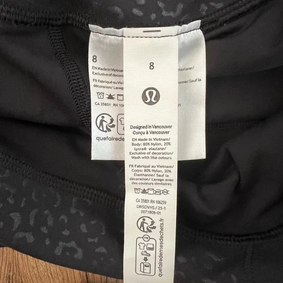 Lululemon Align High-Rise 28” Leopard Daisy Emboss Black - Picture 4 of 5